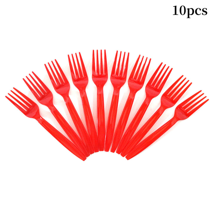 Unisex nan robust disposable forks made of food-safe plastic for dessert and party plates Kalsten