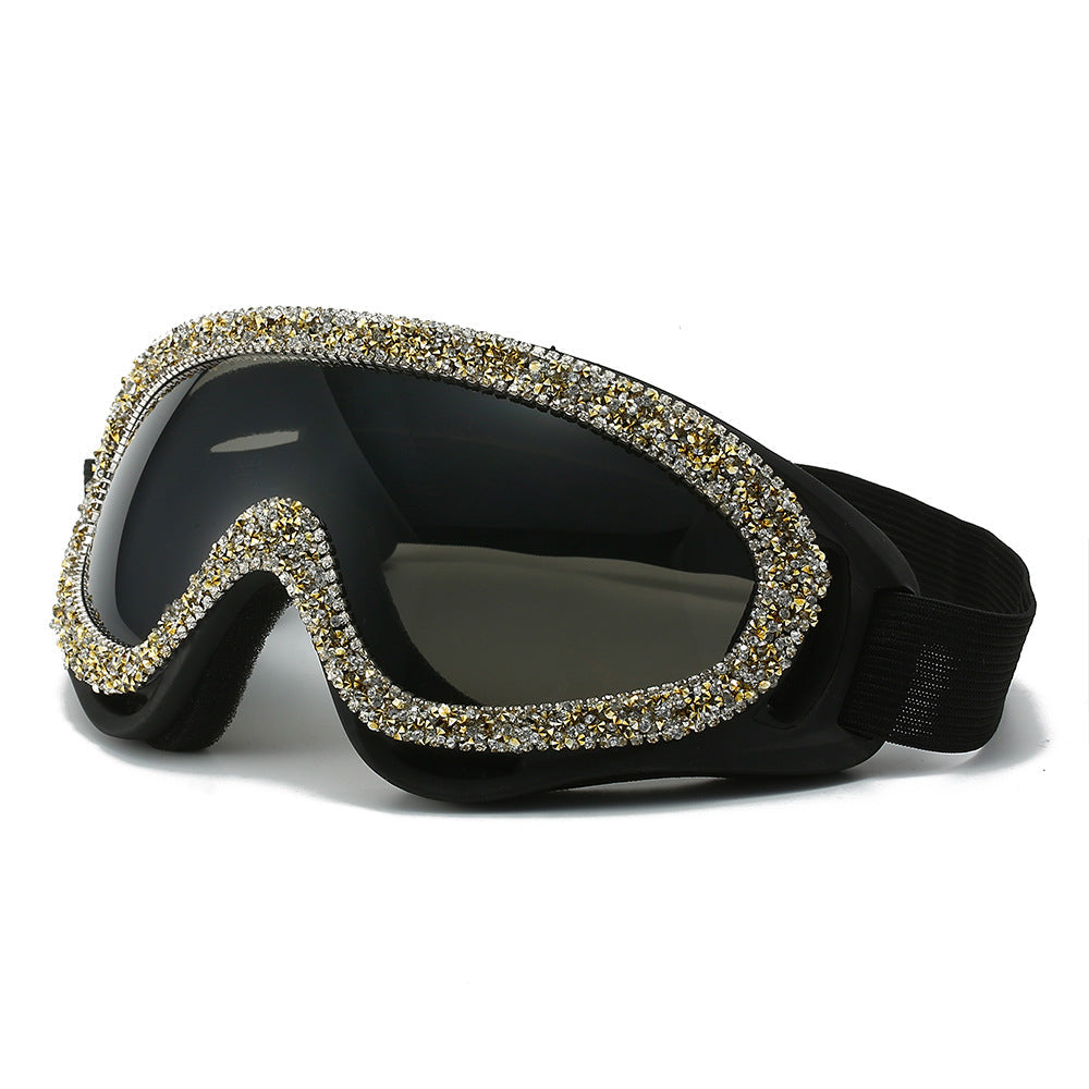 Ladies sporty ski goggles with glamorous crystal embellishments Kalsten