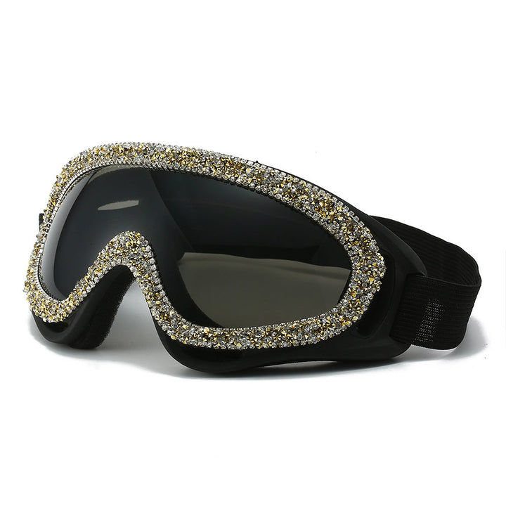 Ladies sporty ski goggles with glamorous crystal embellishments Kalsten