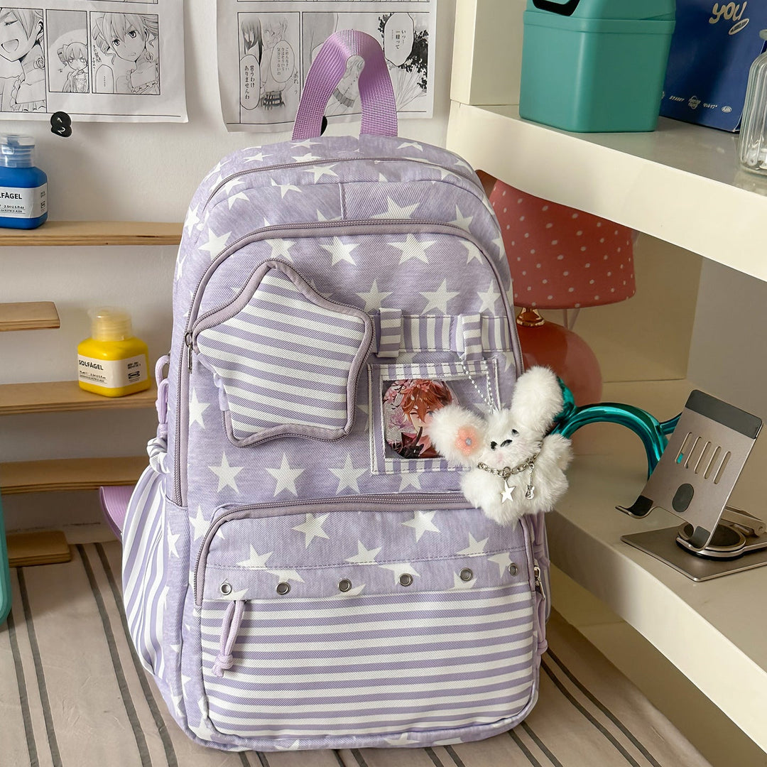 Charming Star-Embellished School Backpack