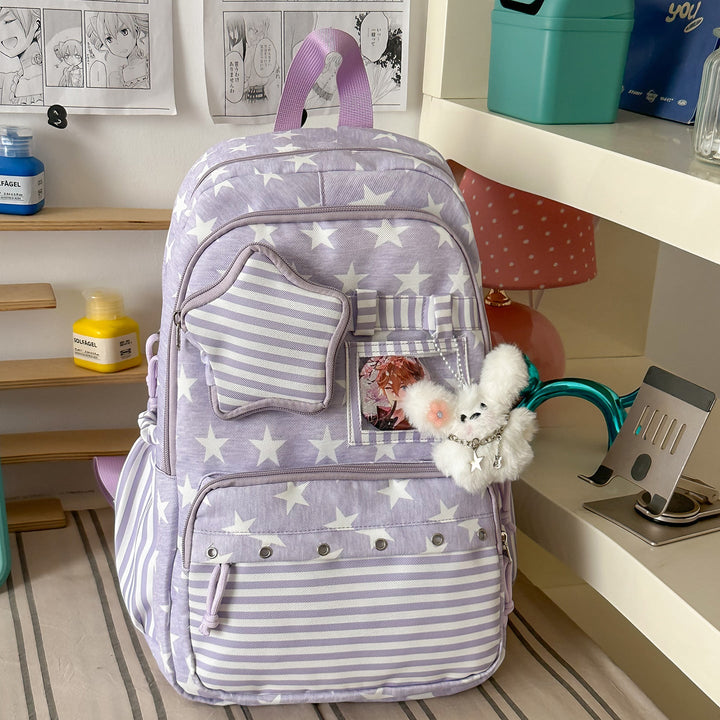Charming Star-Embellished School Backpack