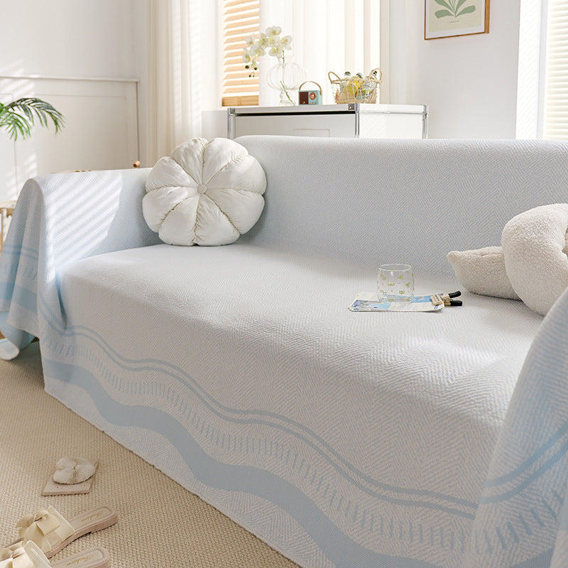 Elegant Leaf Patterned Sofa Cover