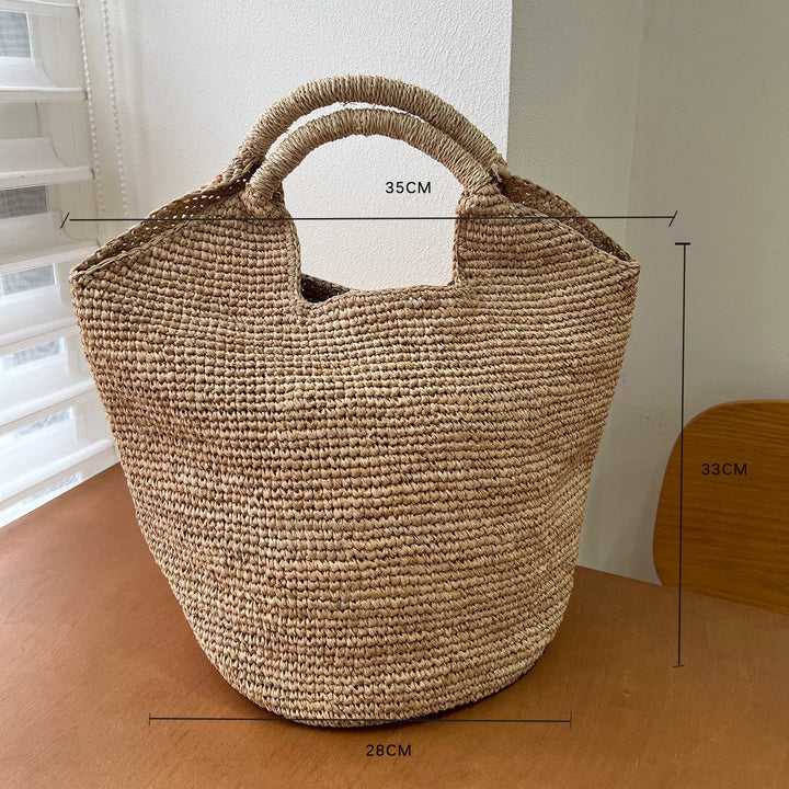 Handcrafted knitted bag with floral design Kalsten