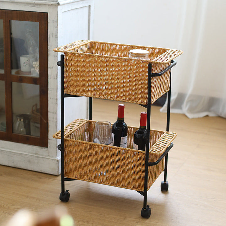 Unisex Rectangular Storage Basket made of high-quality wicker Kalsten