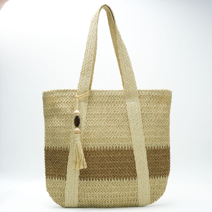 Generous shoulder bag made of natural material Kalsten