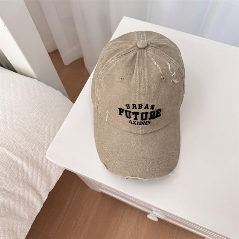 Men's Distressed Cotton Adjustable Baseball Cap Kalsten