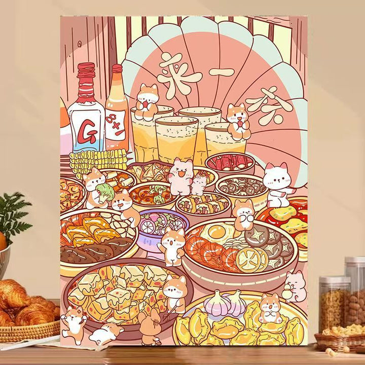 Dessert-Inspired Decorative Canvas Art Kalsten