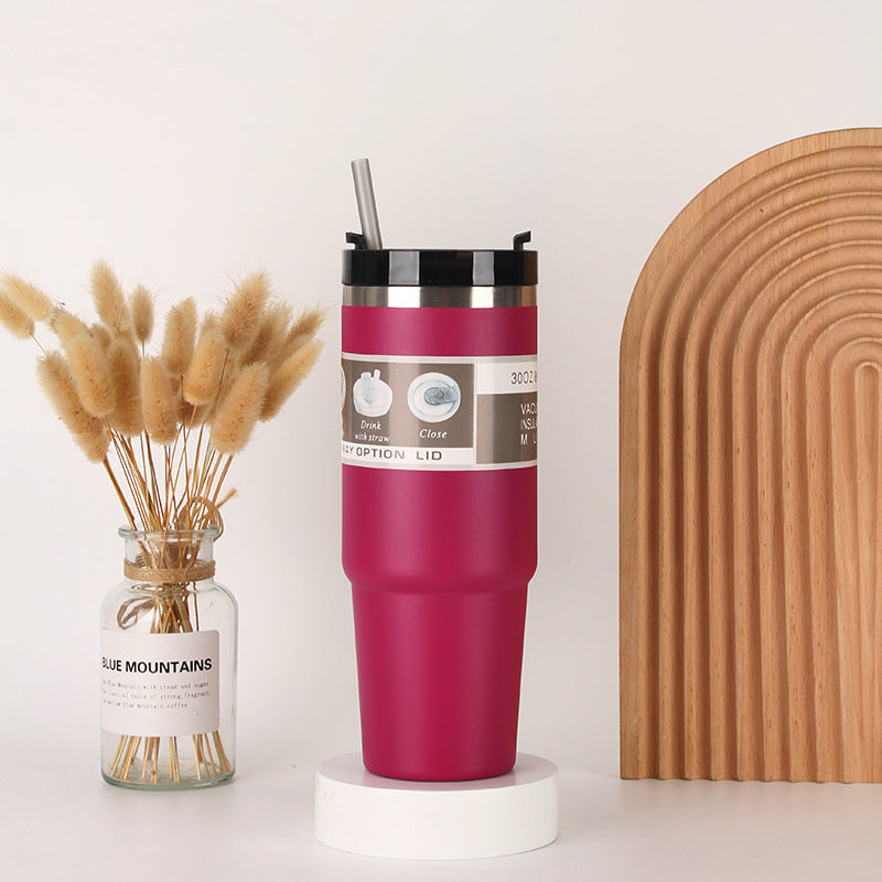 Unisex Insulated Drinking Cup with Integrated Straw Kalsten
