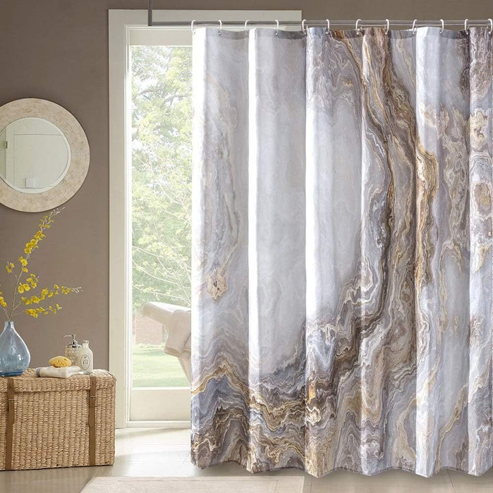 Artistic Marble Print Shower Curtain Kalsten