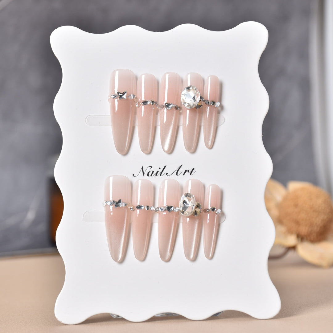 Crystal-Embellished Press-On Nail Extensions Kalsten