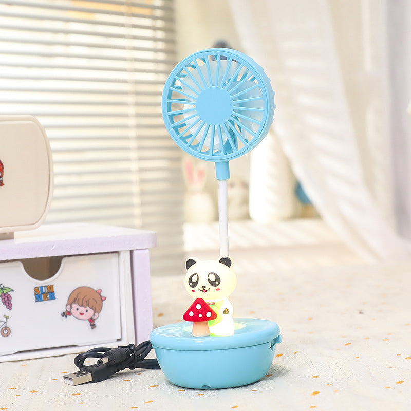 Women Portable Hand Fan with LED Panda Design Kalsten