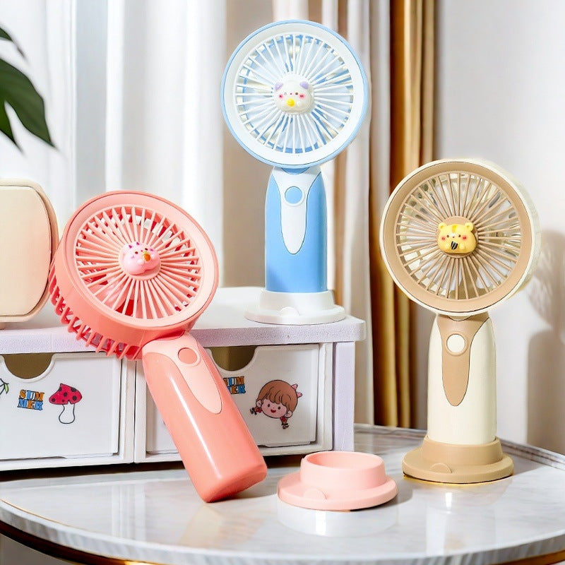 Women's Compact Hand Fan with Ergonomic Design and USB Charging Function Kalsten