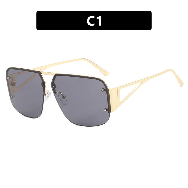 Women’s Futuristic Sunglasses with Square Frame and Mirrored Lenses Kalsten