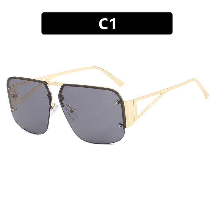 Women’s Futuristic Sunglasses with Square Frame and Mirrored Lenses Kalsten