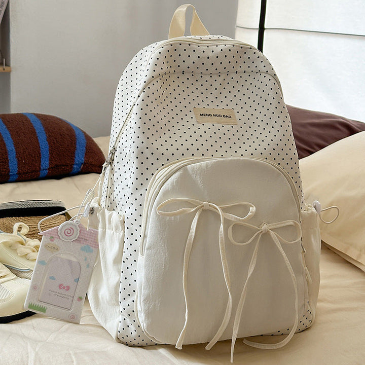 Minimalist Polka Dot School Backpack