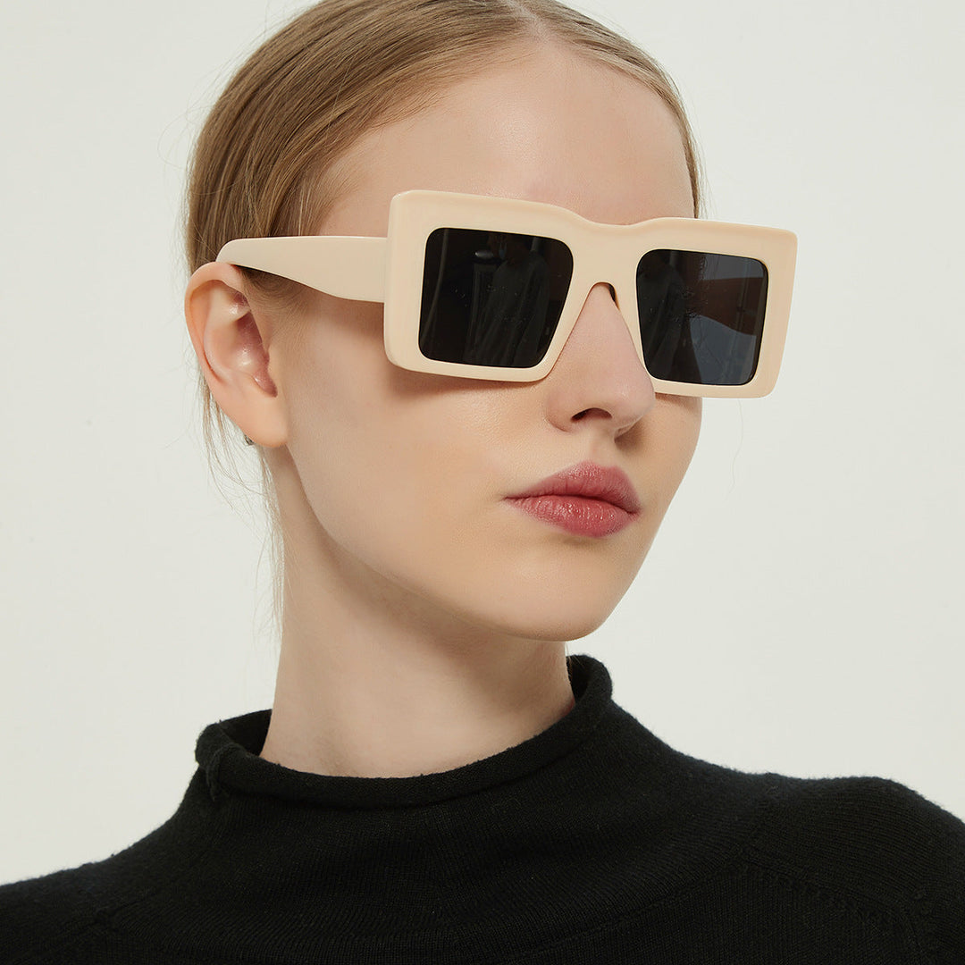 Women square sunglasses with transparent frame and UV protection Kalsten