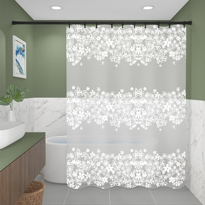 Floral Patterned Waterproof Shower Curtain Kalsten