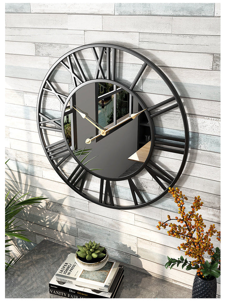 Kalsten | Metal Vintage Large Size Wall Clock with Mirror 39cm