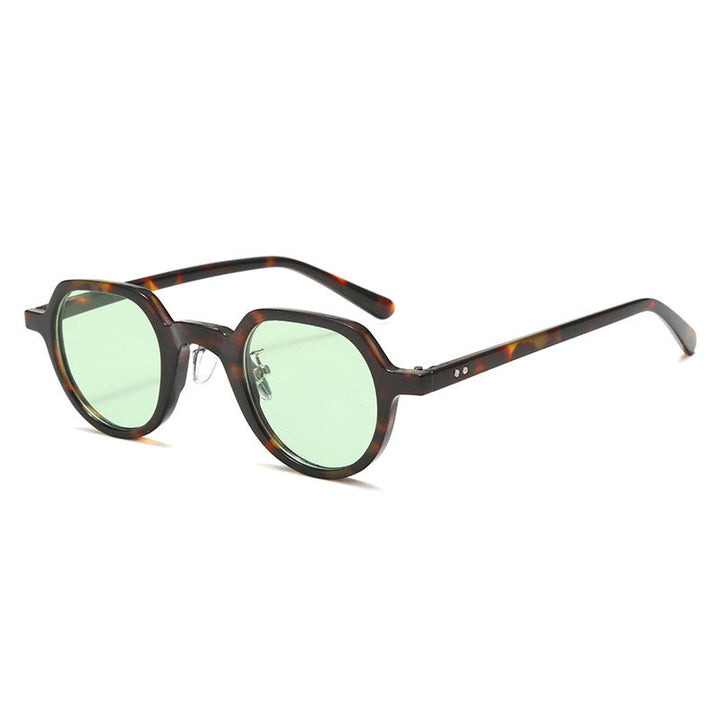 Women's round sunglasses with modern plastic frame and UV protection Kalsten
