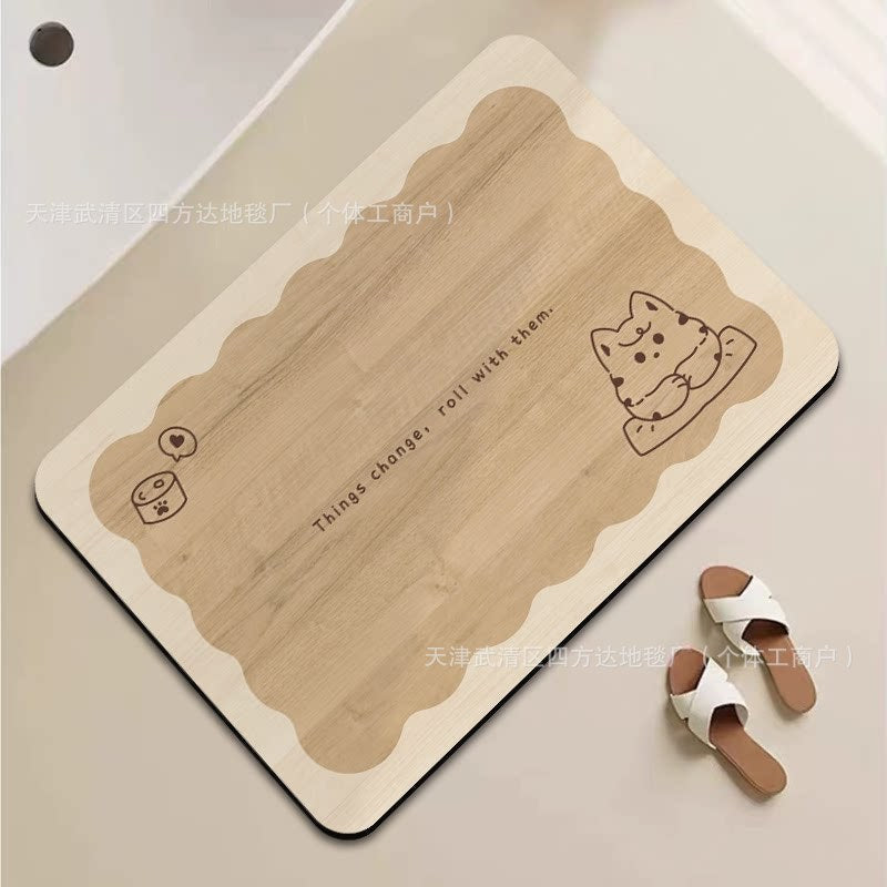 Cute Bunny-Themed Bath Mat