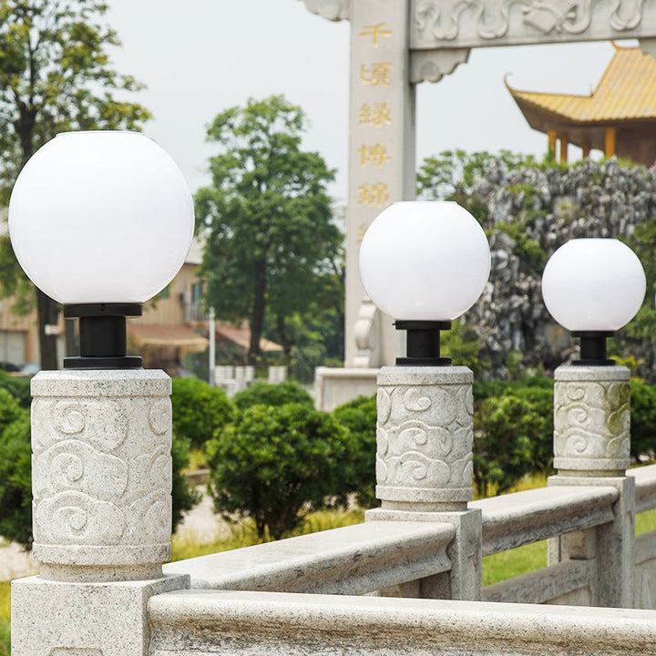 Modern Stainless Steel Globe Fence Post Lighting Fixtures Kalsten