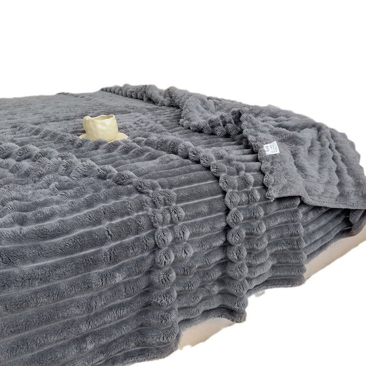 Women High-pile Cozy Blanket with Wave Pattern Kalsten