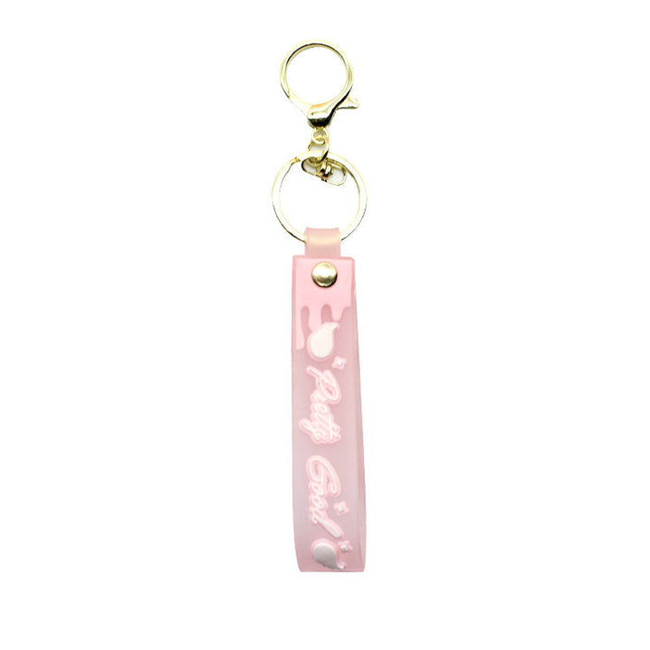 Unisex keychain made of high-quality silicone with playful design Kalsten