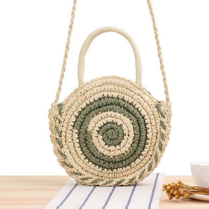 Round Bast Crossbody Bag with Spiral Design Kalsten