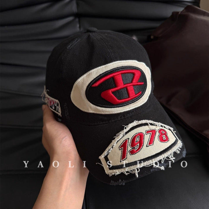 Men's Distressed Graphic Logo Baseball Cap Kalsten