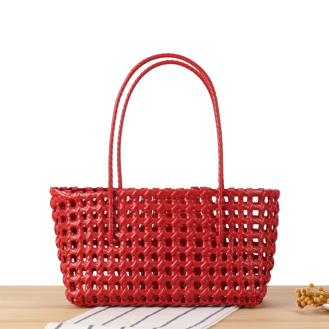 Stylish willow bag with modern grid design Kalsten