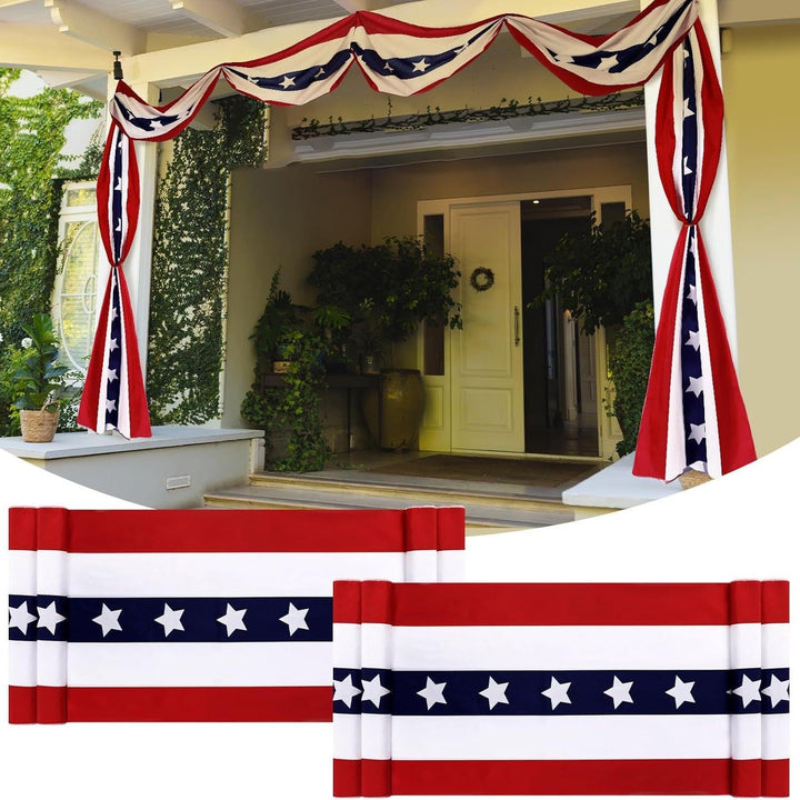 Unisex nan large outdoor banner garland with star pattern and universal hanging loops Kalsten