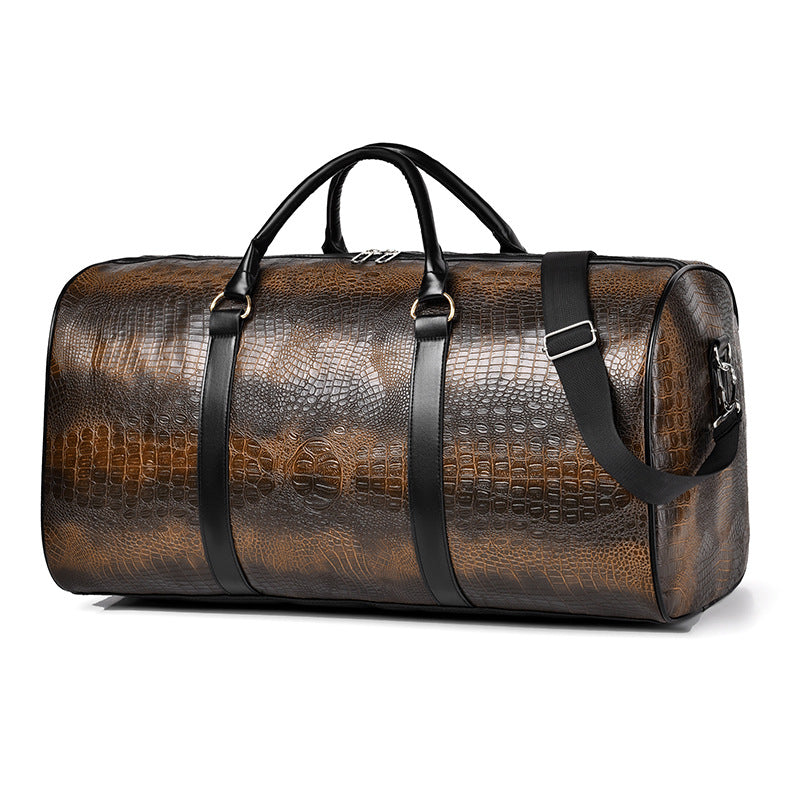 Luxurious Travel Bag Made of High-Quality Faux Leather with Elegant Crocodile Pattern Kalsten