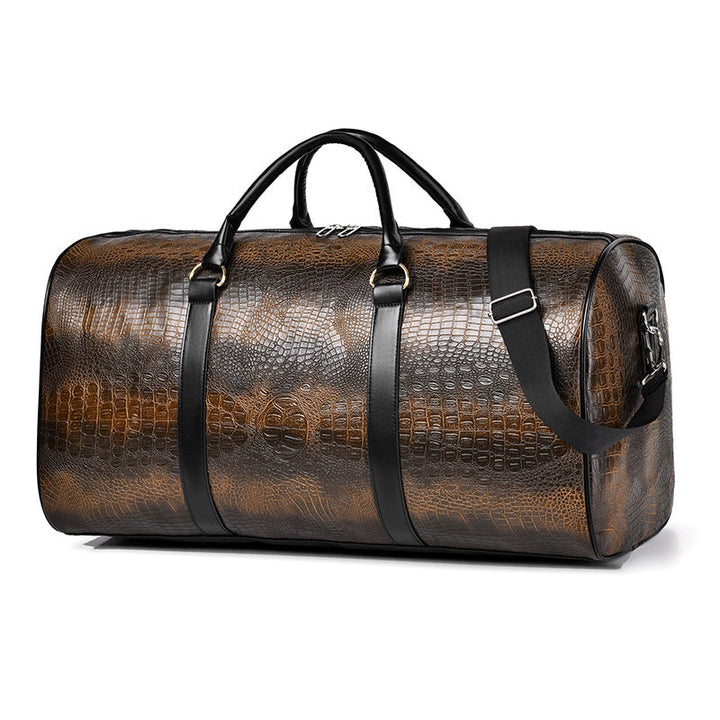 Luxurious Travel Bag Made of High-Quality Faux Leather with Elegant Crocodile Pattern Kalsten