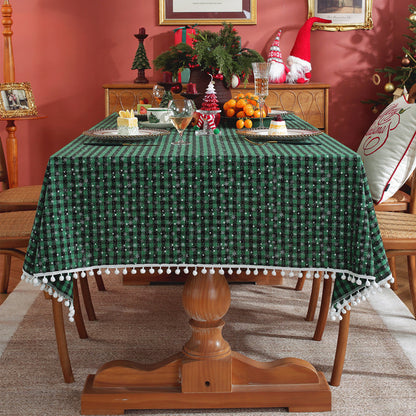 Festive Checkered Tablecloth