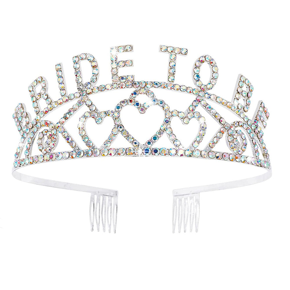 Women's Glittering Tiara with Heart Motifs Kalsten