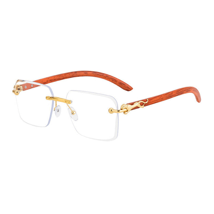 Women’s Fashion Square Sunglasses with Elegant Wooden Arms Kalsten