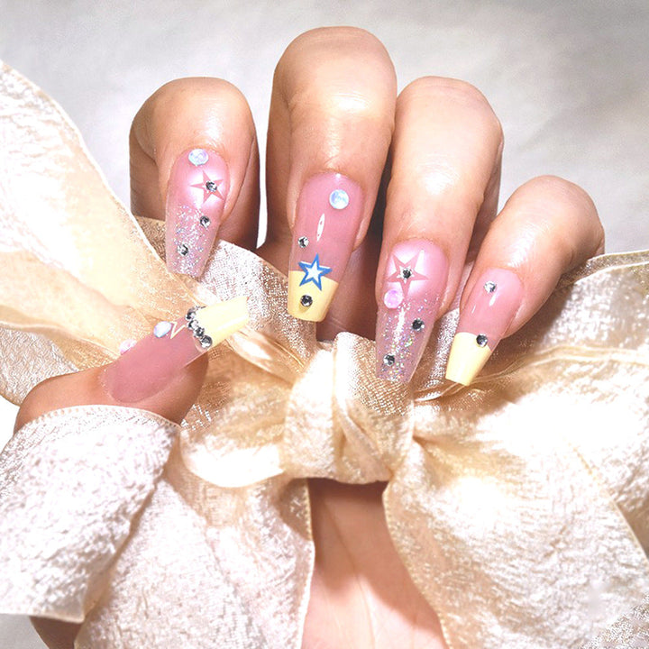 Festive Candy Cane Themed Press-On Nail Set Kalsten