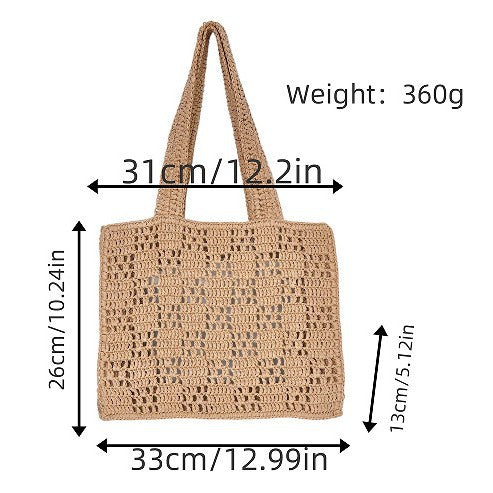 Braided Tote Bag Made of Natural Material Kalsten