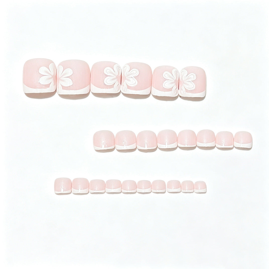 Elegant French Tip Pedicure Set Kalsten