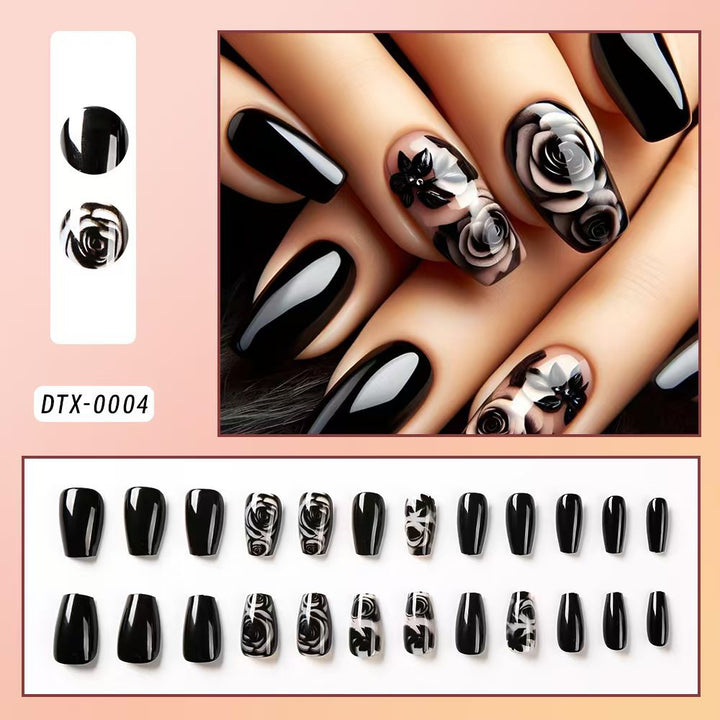 Festive Candy Cane Themed Press-On Nail Set Kalsten