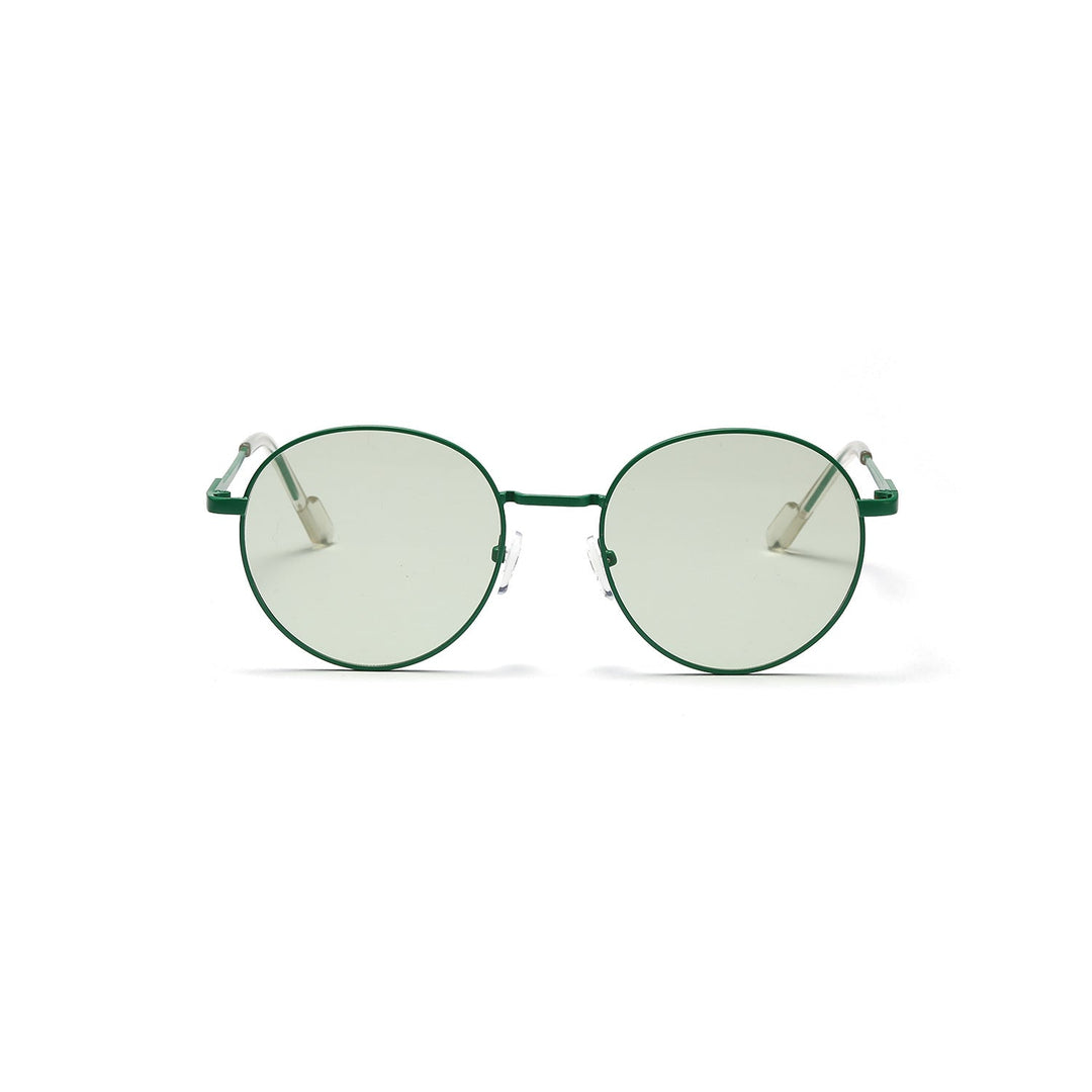 Women round sunglasses with luxurious metal frame and UV protection Kalsten