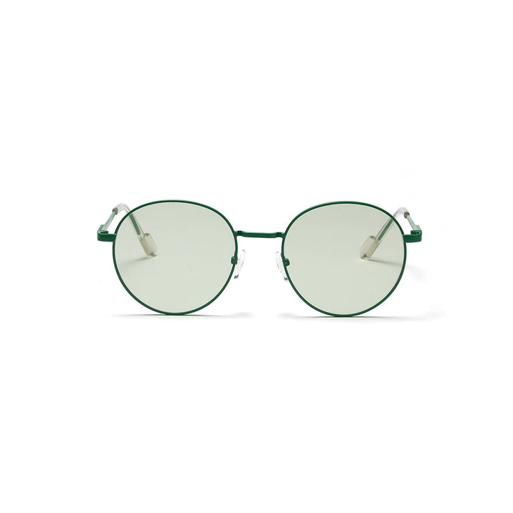 Women round sunglasses with luxurious metal frame and UV protection Kalsten