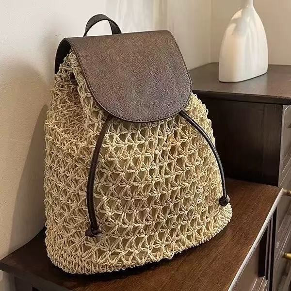 Handcrafted backpack bag made of natural material Kalsten
