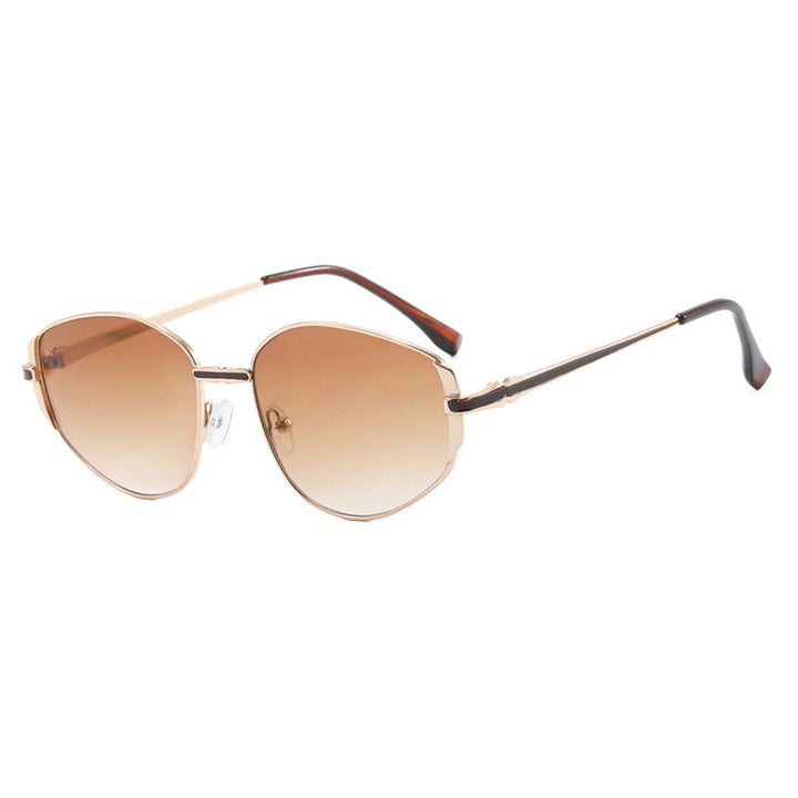 Women modern geometric sunglasses with stylish metal frame Kalsten