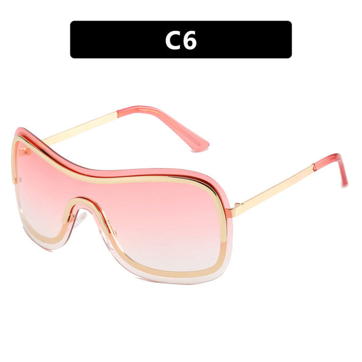 Women's large round sunglasses with elegant metal frame Kalsten