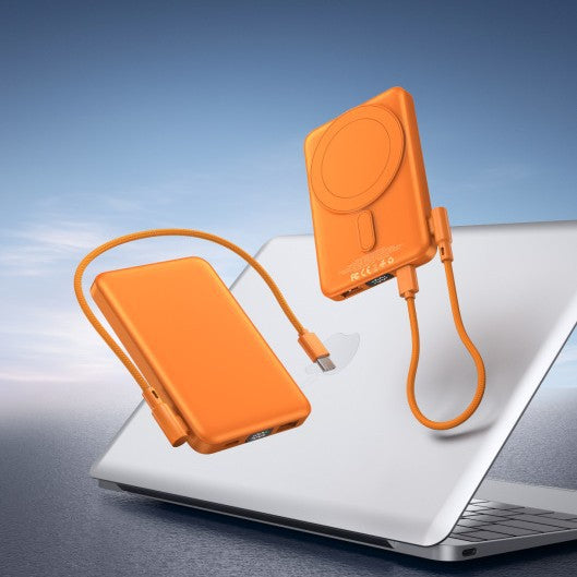 Portable power bank with integrated wireless charger and digital display Kalsten