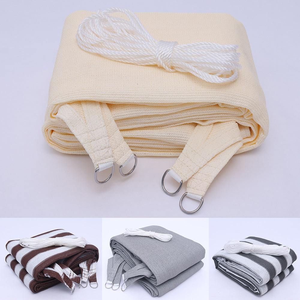 heavy-duty knitted UV protection rectangular sun shade sail with reinforced stainless steel D-ring anchors Kalsten