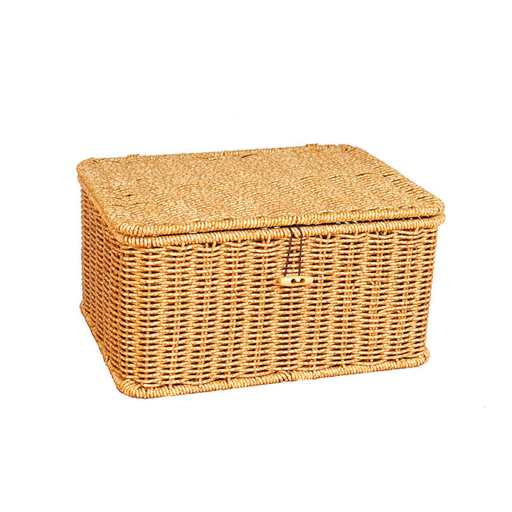 Women Large Storage Basket with Lid Kalsten