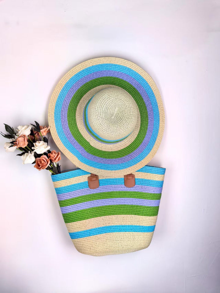 Summery beach bag and sun hat Kalsten