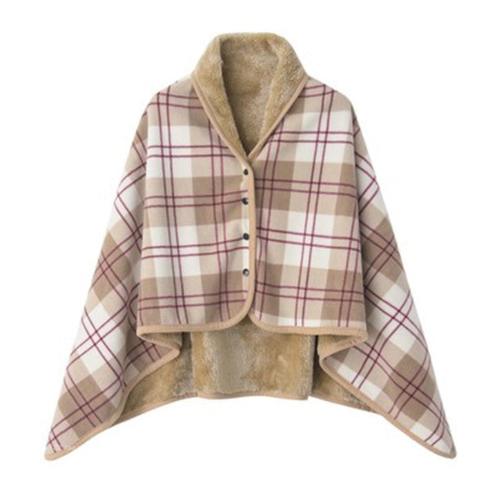 Women Comfortable Throw Blanket with Checkered Pattern Kalsten